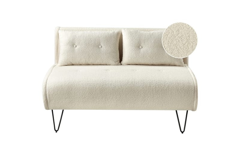 2-sitssoffa Vestfold Off-white, svart - Off-white, svart - Möbler - Soffa - Bäddsoffa