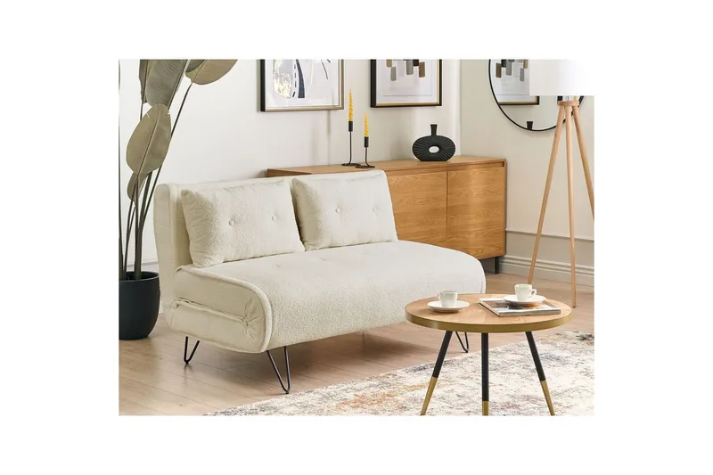 2-sitssoffa Vestfold Off-white, svart - Off-white, svart - Möbler - Soffa - Bäddsoffa