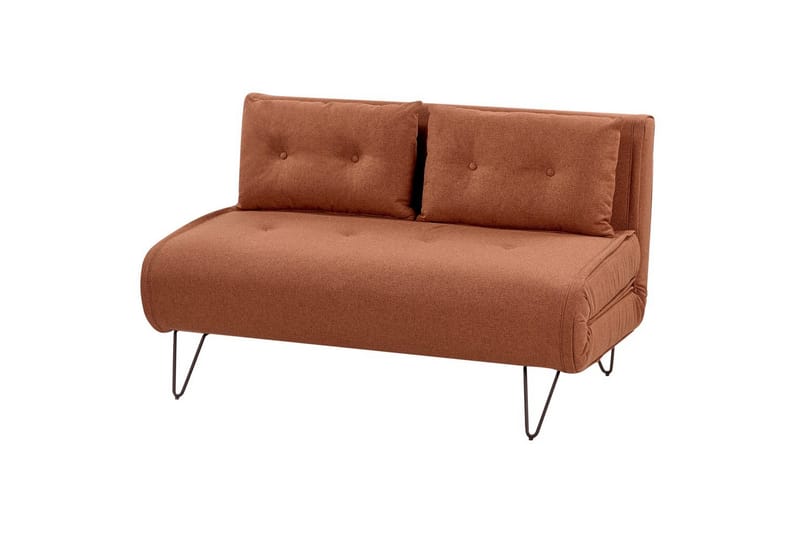 2-sitssoffa Vestfold Orange, Svart - Orange, Svart - Möbler - Soffa - Bäddsoffa