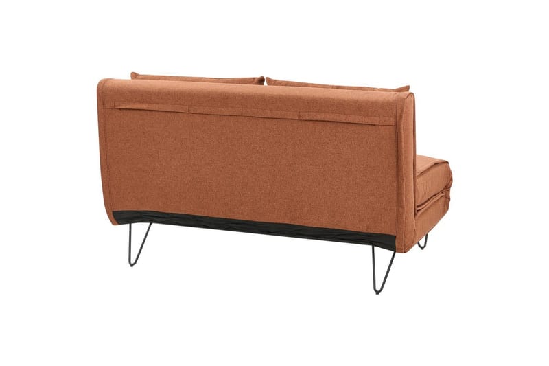 2-sitssoffa Vestfold Orange, Svart - Orange, Svart - Möbler - Soffa - Bäddsoffa