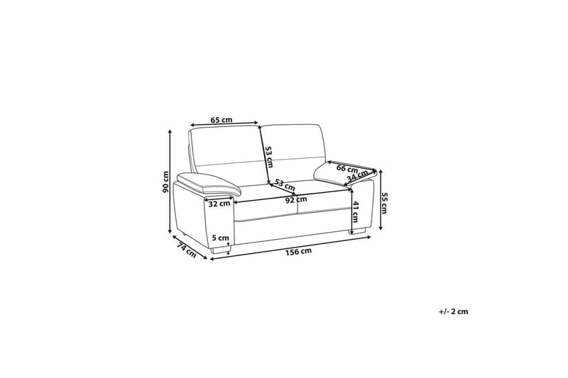 2-sitssoffa Vogar Brun, Svart - Brun, Svart - Möbler - Soffa - 2 sits soffa