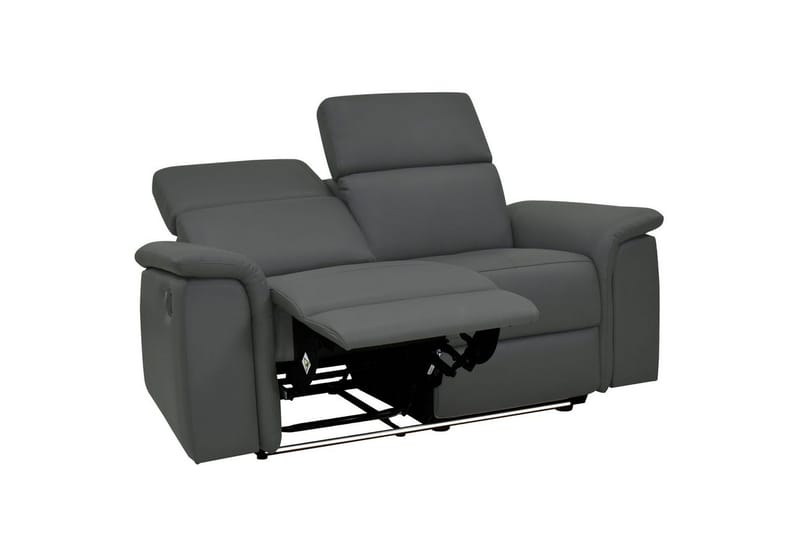 2-sitssoffa Pareli Grå, Läder/PU, Elektrisk vilstol - Grå, Läder/PU, Elektrisk vilstol - Möbler - Soffa - Skinnsoffor