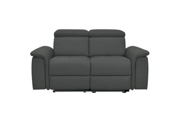 2-sitssoffa Pareli Grå, Läder/PU, Manuell vilstol - Grå, Läder/PU, Manuell vilstol - Möbler - Soffa - Skinnsoffor