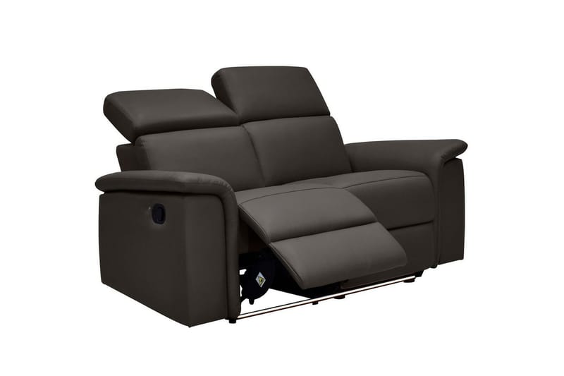 2-sitssoffa Pareli Brun, Läder/PU, Manuell vilstol - Brun, Läder/PU, Manuell vilstol - Möbler - Soffa - Skinnsoffor