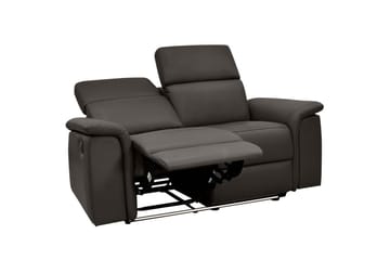 2-sitssoffa Pareli Brun, L äder/PU, Manuell vilstol - Brun, Läder/PU, Manuell vilstol - Möbler - Soffa - Skinnsoffor