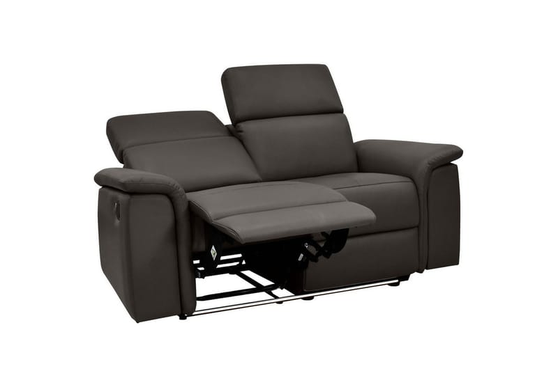 2-sitssoffa Pareli Brun, Läder/PU, Manuell vilstol - Brun, Läder/PU, Manuell vilstol - Möbler - Soffa - Skinnsoffor