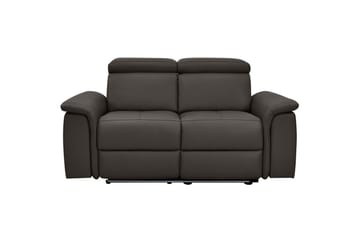 2-sitssoffa Pareli Brun, Läder/PU, Manuell vilstol - Brun, Läder/PU, Manuell vilstol - Möbler - Soffa - Skinnsoffor