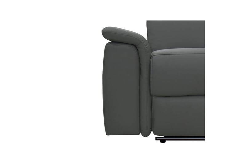 2-sitssoffa Pareli Grå, Läder/PU, Elektrisk vilstol - Grå, Läder/PU, Elektrisk vilstol - Möbler - Soffa - Skinnsoffor