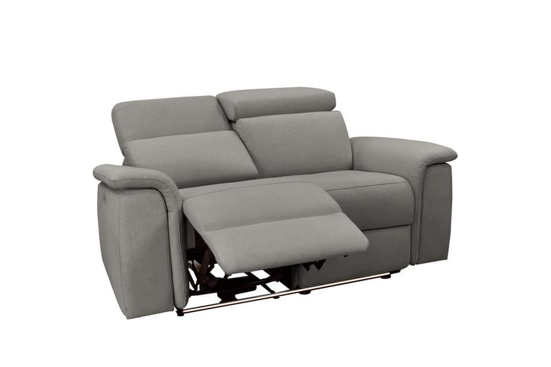 2-sitssoffa Pareli Grå, Sunday tyg, Manuell vilstol - Grå, Sunday tyg, Manuell vilstol - Möbler - Soffa - Biosoffa & reclinersoffa - 2 sits biosoffa & reclinersoffa