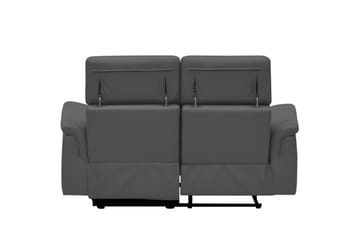 2-sitssoffa Pareli Grå, Läder/PU, Manuell vilstol - Grå, Läder/PU, Manuell vilstol - Möbler - Soffa - Skinnsoffor