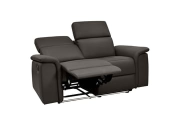 2-sitssoffa Pareli Brun, Läder/PU, Manuell vilstol - Brun, Läder/PU, Manuell vilstol - Möbler - Soffa - Skinnsoffor