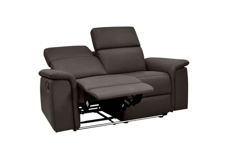 2-sitssoffa Pareli Brun, Läder/PU, Manuell vilstol - Brun, Läder/PU, Manuell vilstol - Möbler - Soffa - Skinnsoffor