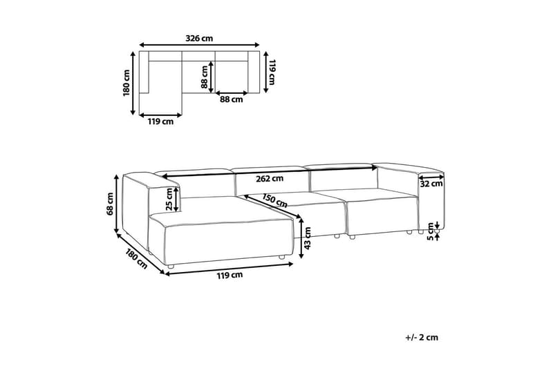 3-sits Hörnsoffa Aprica Högervänd - Högervänd - Möbler - Soffa - Divansoffor & schäslongsoffa