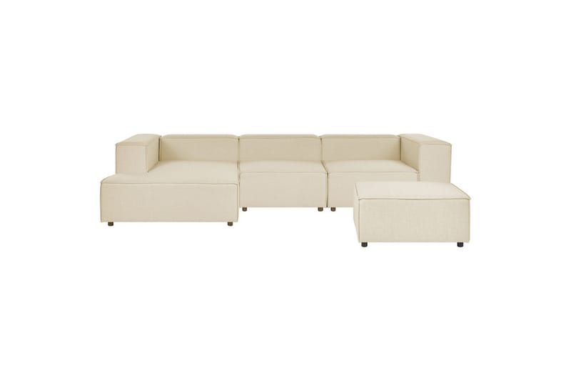 3-sits Hörnsoffa med fotpall Aprica Högervänd - Högervänd - Möbler - Soffa - Divansoffor & schäslongsoffa
