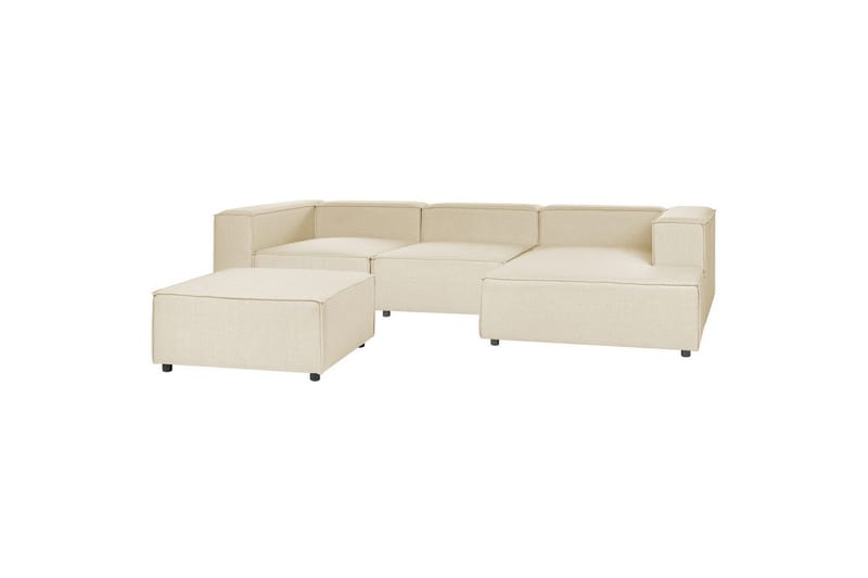 3-sits Hörnsoffa med fotpall Aprica Vänstervänd - Vänstervänd - Möbler - Soffa - Divansoffor & schäslongsoffa