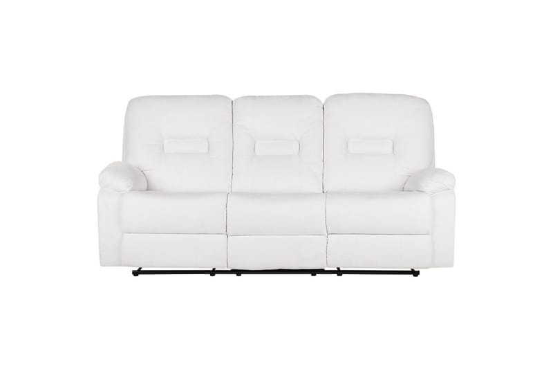 3-sits Reclinersoffa manuell Bergen Vit, Svart - Vit, Svart - Möbler - Soffa - Biosoffa & reclinersoffa