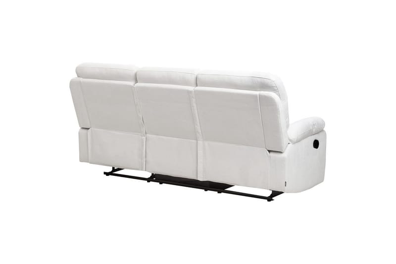 3-sits Reclinersoffa manuell Bergen Vit, Svart - Vit, Svart - Möbler - Soffa - Biosoffa & reclinersoffa