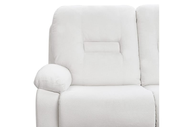 3-sits Reclinersoffa manuell Bergen Vit, Svart - Vit, Svart - Möbler - Soffa - Biosoffa & reclinersoffa
