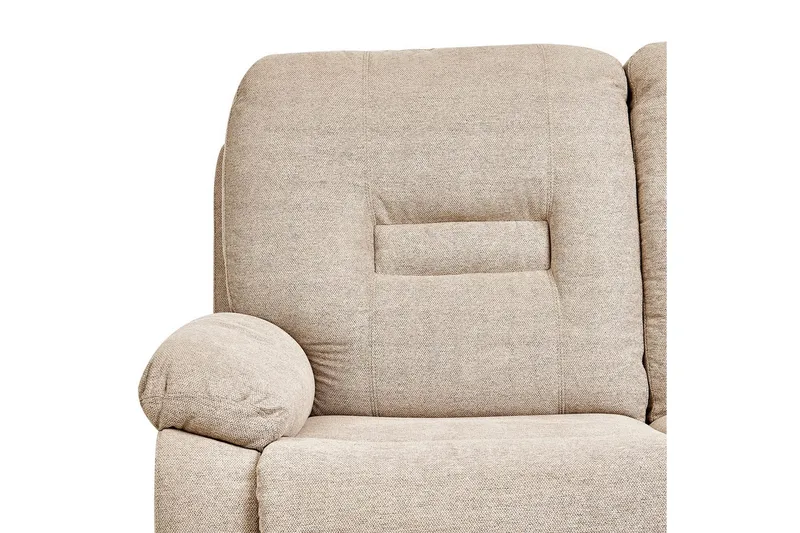 3-sits Reclinersoffa manuell Delia - Beige, svart - Möbler - Soffa - 3 sits soffa