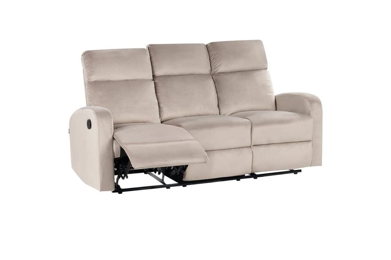 3-sits Reclinersoffa manuell Verdal Beige - Beige - Möbler - Soffa - Biosoffa & reclinersoffa