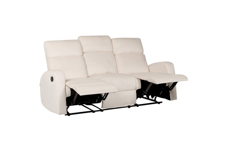 3-sits Reclinersoffa manuell Verdal Vit - Vit - Möbler - Soffa - Biosoffa & reclinersoffa