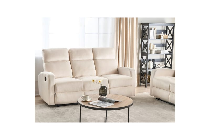 3-sits Reclinersoffa manuell Verdal Vit - Vit - Möbler - Soffa - Biosoffa & reclinersoffa