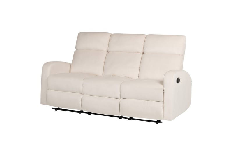 3-sits Reclinersoffa manuell Verdal Vit - Vit - Möbler - Soffa - Biosoffa & reclinersoffa