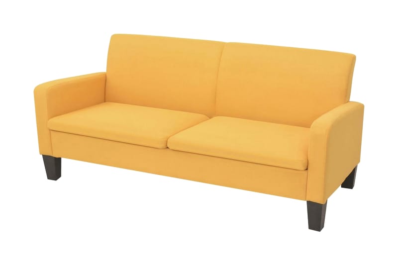 3-sitssoffa 180x65x76 cm gul - Gul - 3 sits soffa
