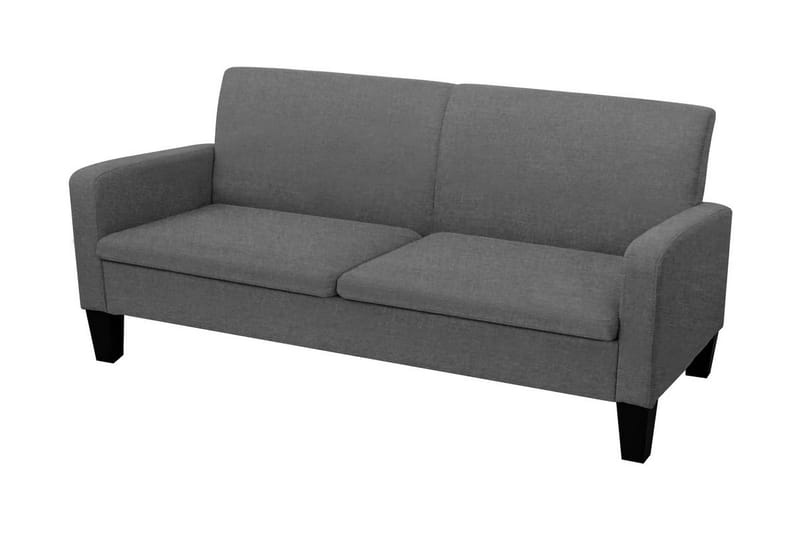 3-sitssoffa 180x65x76 cm mörkgrå - Grå - 3 sits soffa