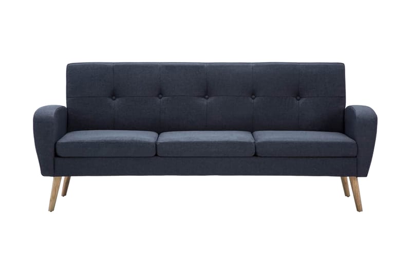 3-sitssoffa tyg mörkgrå - Grå - Skinnsoffor - Sammetssoffa - 3 sits soffa - 4 sits soffa - Soffa - 2 sits soffa