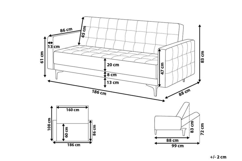 Aberdeen 2-4 sits Soffa - Rosa - Möbler - Soffa - 3 sits soffa