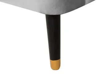 Alsvag 3-sits Kanalstoppad Sammetssoffa med Träben - Grå - Möbler - Soffa - 3 sits soffa