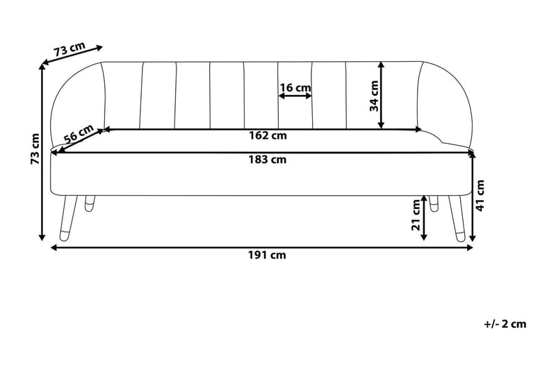 Alsvag 3-sits Kanalstoppad Sammetssoffa med Träben - Grön - Möbler - Soffa - 3 sits soffa