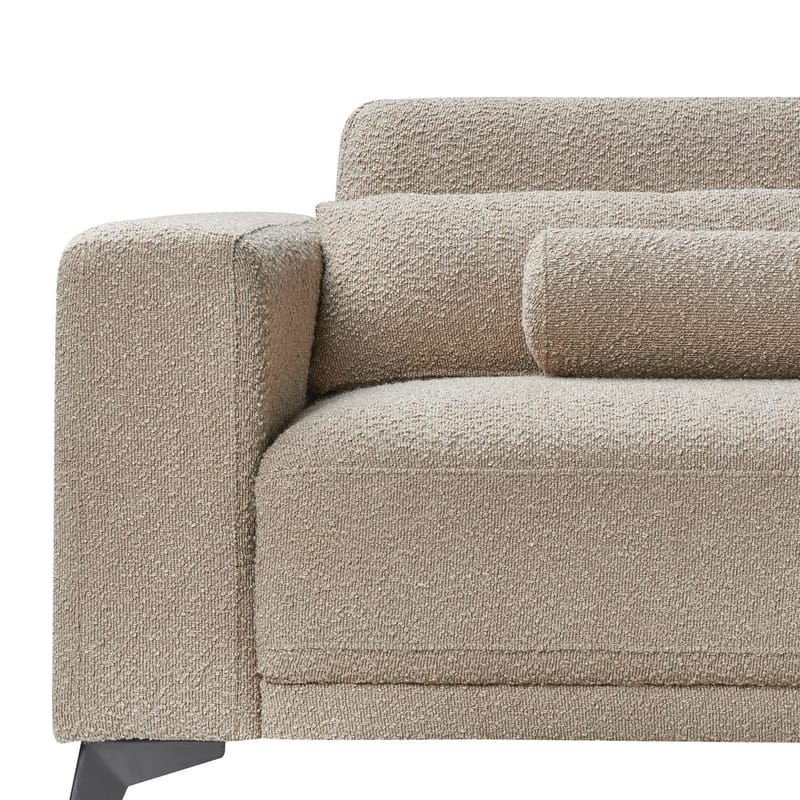 3-sits soffa Ange - Beige, svart/Bouclé - Möbler - Soffa - 3 sits soffa
