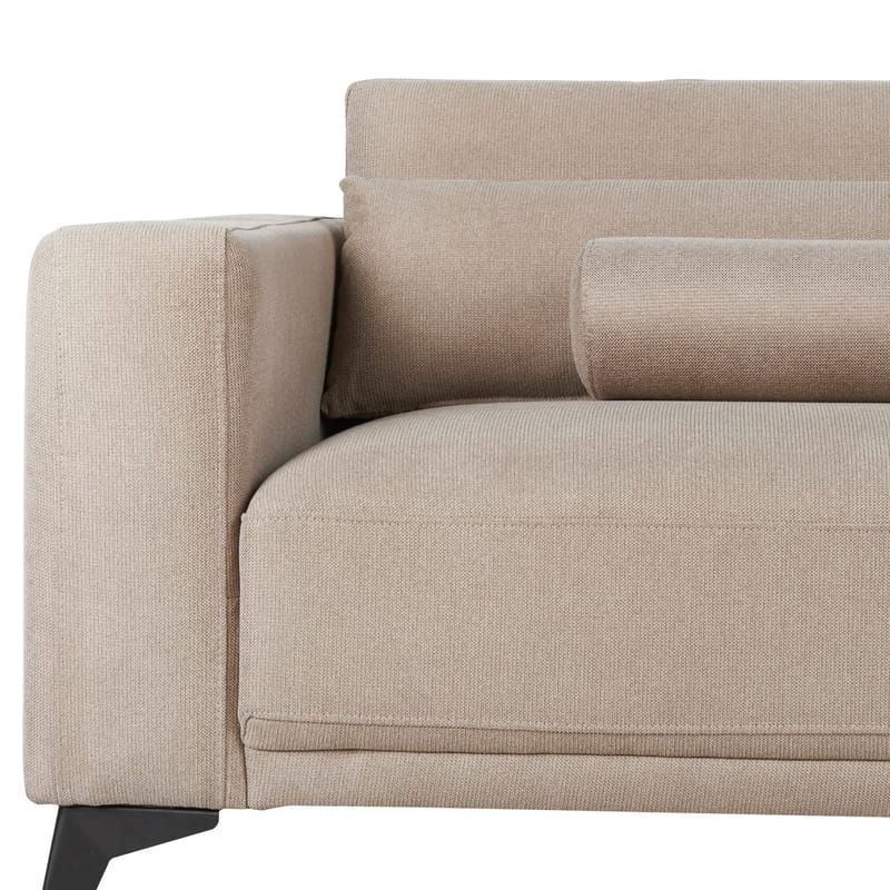 3-sits soffa Ange - Beige, svart/Polyester - Möbler - Soffa - 3 sits soffa