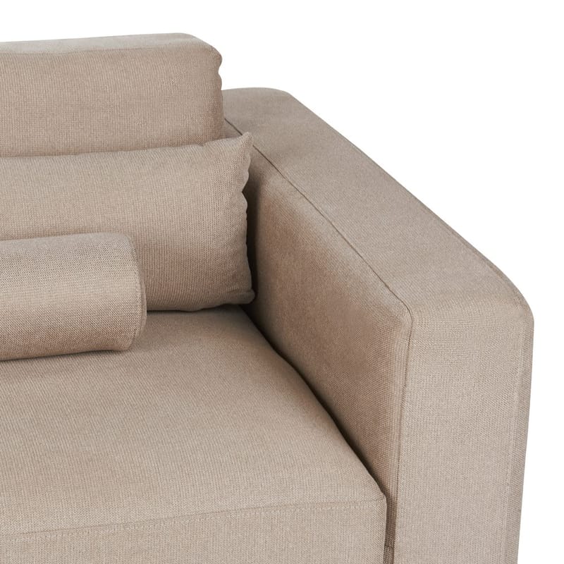 3-sits soffa Ange - Beige, svart/Polyester - Möbler - Soffa - 3 sits soffa