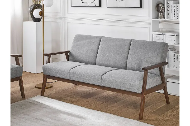 Asnes 3-sits Soffa - Grå - Möbler - Soffa - 3 sits soffa