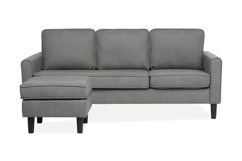 Avesta Soffa 2-4 Sits Med Fotpall - Grå - Möbler - Soffa - 3 sits soffa