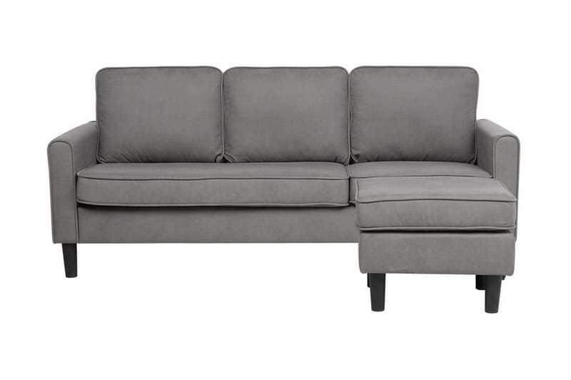 Avesta Soffa 2-4 Sits Med Fotpall - Grå - Möbler - Soffa - 3 sits soffa
