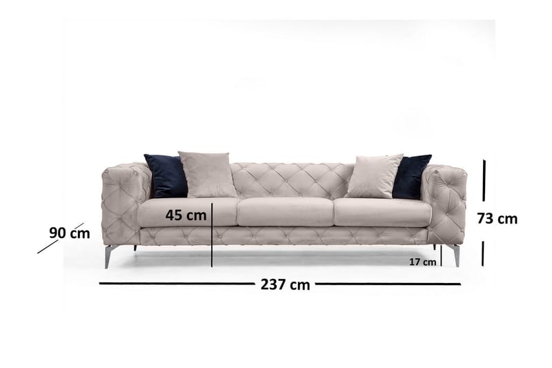 Beachport Soffa 3-sits - Beige - Möbler - Soffa - 3 sits soffa