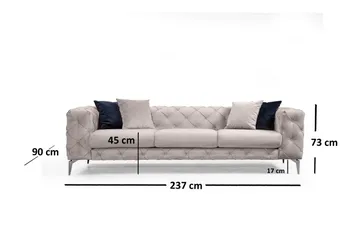 Beachport Soffa 3-sits - Beige - Möbler - Soffa - 3 sits soffa