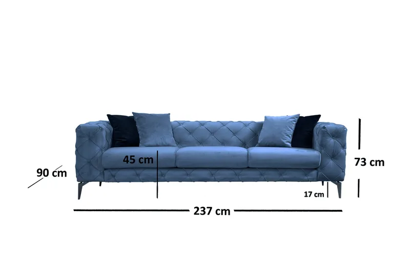 Beachport Soffa 3-sits - Blå - Möbler - Soffa - 3 sits soffa