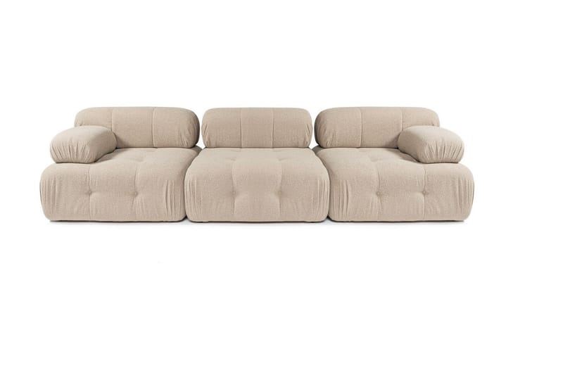 Belgin Bubblig Soffa 3-sits med fasta armstöd - Peach - Möbler - Soffa - 3 sits soffa