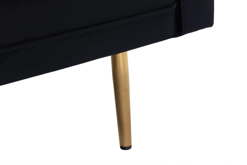 Bloom 3-sits Sammetssoffa - Svart - Möbler - Soffa - 3 sits soffa