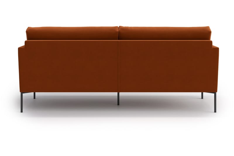 Blues 3-sits Soffa - Sammet/Orange/Brun - Möbler - Soffa - 3 sits soffa