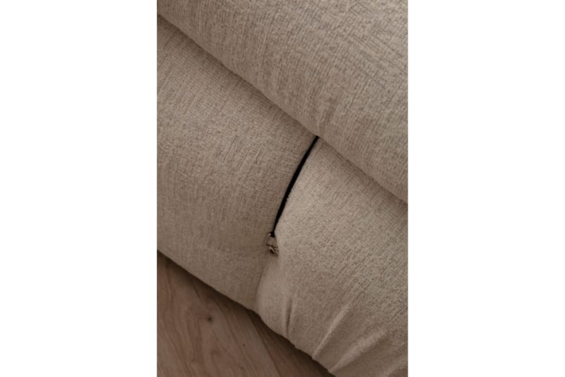 Bubblig Soffa 3-sits Belgin med fasta armstöd och repdetaljer - Ljusbeige - Möbler - Soffa - 3 sits soffa