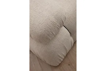 Bubblig Soffa 3-sits Belgin med fasta armstöd och repdetaljer - Ljusbeige - Möbler - Soffa - Modulsoffor - Komplett modulsoffa