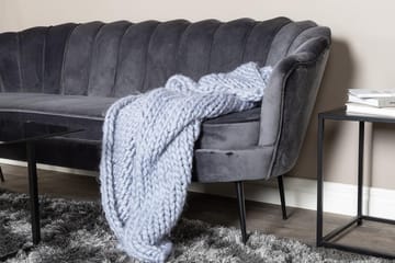 Calais 3-sits Snäckformad Sammetssoffa 181 cm - Grå - Möbler - Soffa - 3 sits soffa