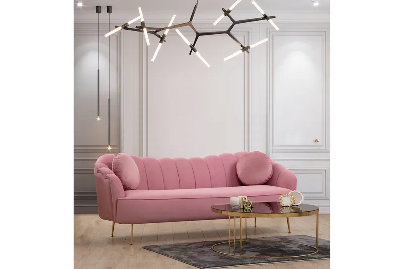 Caraquet Soffa 3-sits - Rosa - Möbler - Soffa - 3 sits soffa