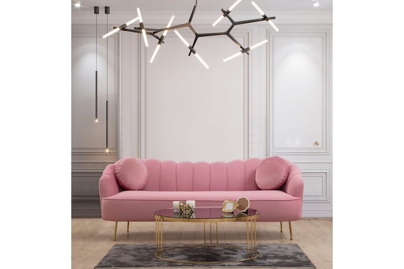 Caraquet Soffa 3-sits - Rosa - Möbler - Soffa - 3 sits soffa